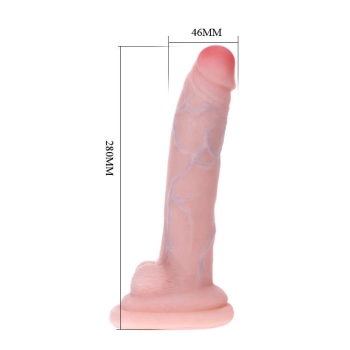 Dildo z przyssawką Baile Super Saver cieliste 28 cm