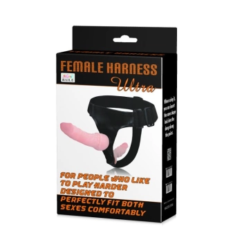 Strap on podwójny Baile CyberSkin 16 5 cm