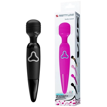 Masażer wand Pretty Love Body Wand czarny 7 funkcji USB 25 cm