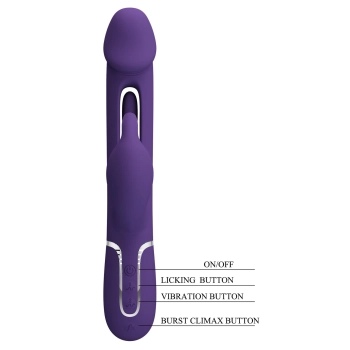 Wibrator króliczek Pretty Love Kampas fioletowy 7 funkcji