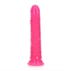 Dildo realistyczne RealRock z przyssawką świecące w ciemności 20 cm