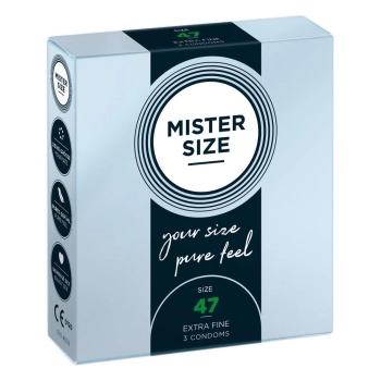 MISTER SIZE 47mm Condoms 3pcs Natural