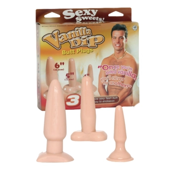 Zestaw 3x korek analny zatyczka buttplug rozmiary