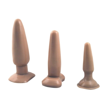 Zestaw 3x korek analny zatyczka buttplug rozmiary