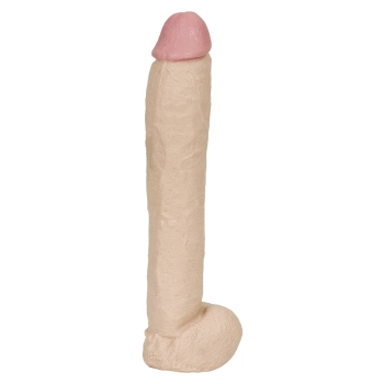 Dildo-natural 12 inch dong w/ balls