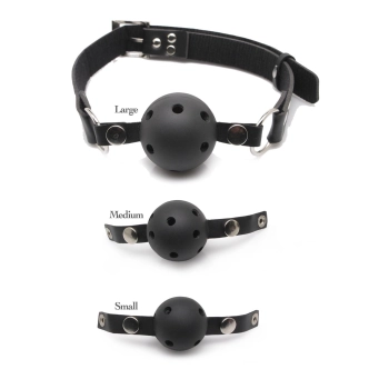 Knebel-FF BALL GAG TRAINING SYSTEM BLACK