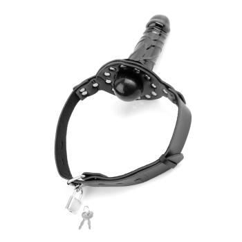 Knebel-FF BALL GAG WITH DILDO BLACK