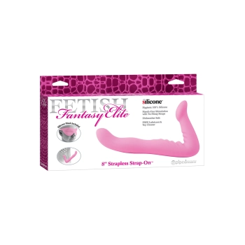 Proteza-STRAPLESS STRAP-ON 8 INCH PINK