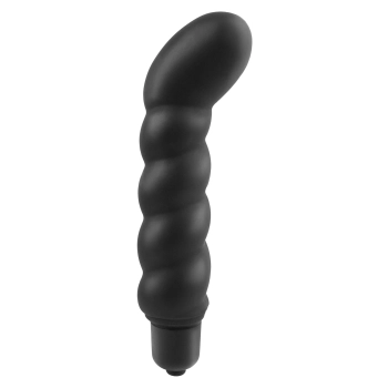 Plug/vibr-RIBBED P SPOT VIBE BLACK