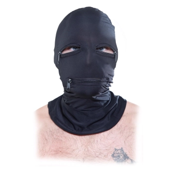 Maska-FF BLACK ZIPPER FACE WOOD