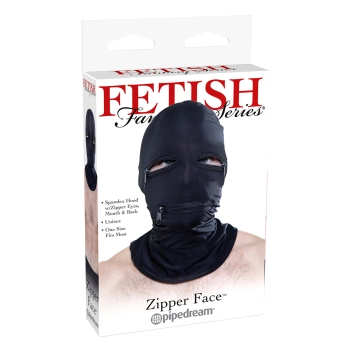 Maska-FF BLACK ZIPPER FACE WOOD