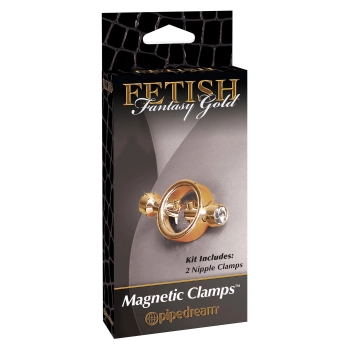 Stymulator-FF GOLD MAGNETIC NIPPLE CLAMPS