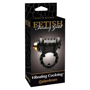 Pierścień-FF GOLD VIBRATING COCKRING