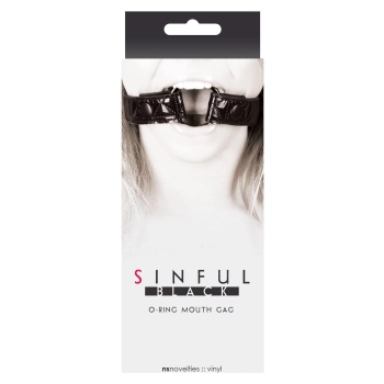 Knebel-SINFUL O-RING MOUTH GAG BLACK