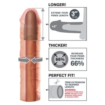 Nakładka przedłużająca pogrubiająca penisa 23cm