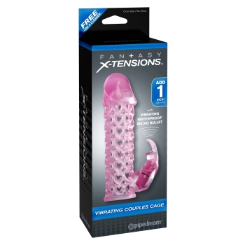 Stymulator-fx vibrating couples cage pink