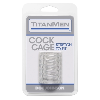 Pierścień-TITANMEN COCKCAGE CLEAR