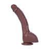 Duży zagięty murzyński penis dildo 22cm przyssawka