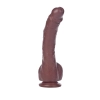 Duży zagięty murzyński penis dildo 22cm przyssawka