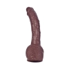 Duży zagięty murzyński penis dildo 22cm przyssawka