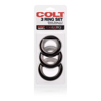 Pierścień-COLT 3 RING SET BLACK