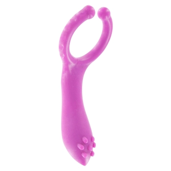 Pierścień-VIBRATING CLIT-STIM C-RING PURPLE