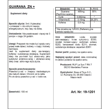 Guarana silny ekstrakt na energię podniecenie sex