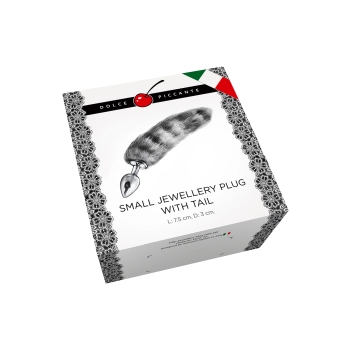 Korek kita jewellery small silver stripe tail