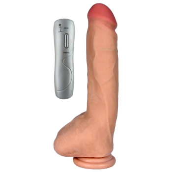 Dildo penis z cyberskóry naturalny 7trybów 25cm