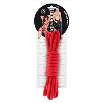 Wiązania-BONDAGE ROPE 3 METER RED