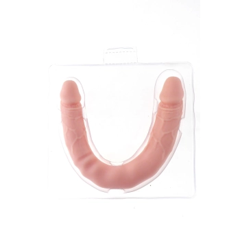 Dwustronny wyginany penis dildo sex członek 30cm