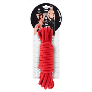 Wiązania-BONDAGE ROPE 5 METER RED