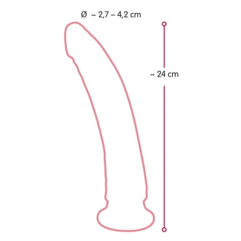 Realistyczny miękki penis dildo przyssawka 24cm