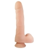 Dildo jak penis z jądrami żyłami przyssawka 21cm