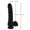 Dildo jak penis z jądrami żyłami przyssawka 21cm