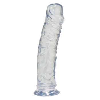 Przezroczyste dildo jak penis realistyczne 19cm