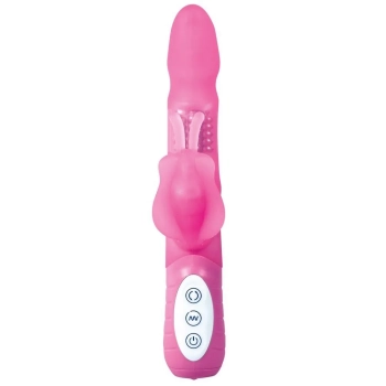 Wibrator z sex masażerem łechtaczki rotacją 22cm