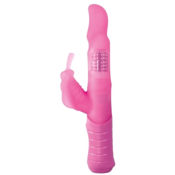 Wibrator z sex masażerem łechtaczki rotacją 22cm