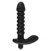 Dildo korek analny czarny prążkowany 17 cm