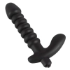 Dildo korek analny czarny prążkowany 17 cm