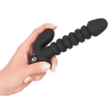 Dildo korek analny czarny prążkowany 17 cm