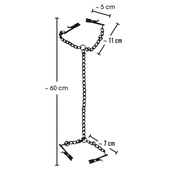 Zaciski na sutki wargi sromowe łańcuszek sex bdsm