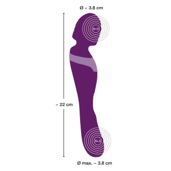 Wibrator i masażer łechtaczki 2 końce 21cm 8trybów