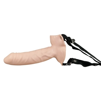 Strap-on uprząż czarna realistyczne dildo 15 cm