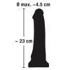 Dildo realistyczne czarne penis na przyssawce 23cm