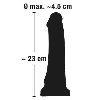 Dildo realistyczne czarne penis na przyssawce 23cm