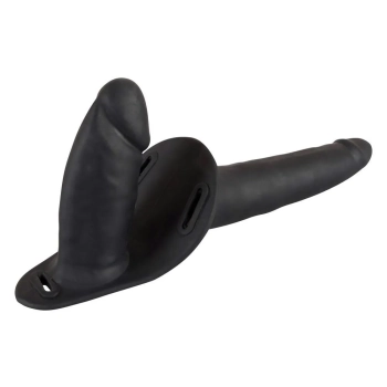 Podwójny penis dildo członek strap on uprząż sex