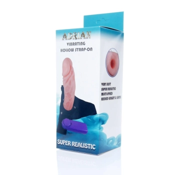 Strapon proteza penisa pusta dildo wibrator 16cm