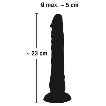 Dildo na przyssawce naturalny rozmiar wąskie 18cm