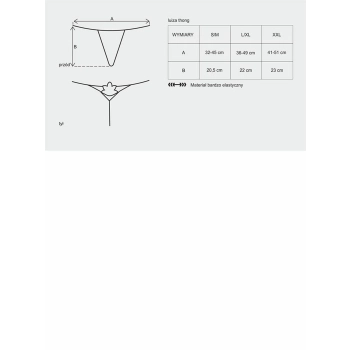 Stringi haft przejrzysta siateczka obsessive s/m